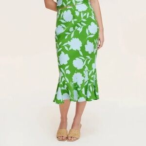 NEW KATE SPADE * TARGET Linen Blend Fit & Flare Floral Print XL Coastal Preppy